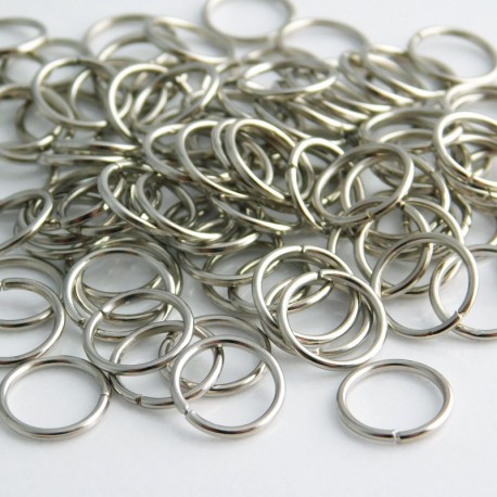 10mm Jump Rings - Silver Tone - Pack of 100