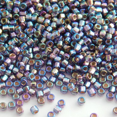 Matsuno 11/0 Seed Beads - Rainbow Purple Silver Lined S/H - 10g