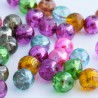 8mm Drawbench Glass Beads - Mixed Metallic