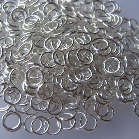 5mm (x 0.7mm) Jump Rings - Silver Plated - Pack of 200