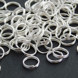 7mm Split Rings - Silver Plated - Pack of 100