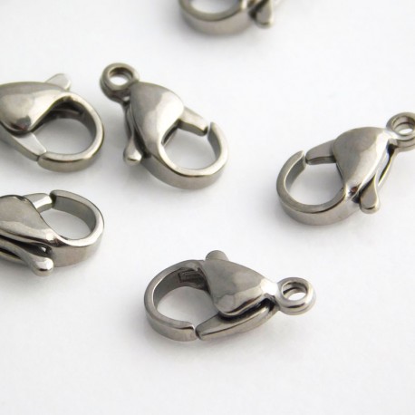 12mm Lobster Clasp - Stainless Steel - Pack of 4