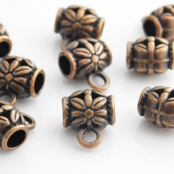 Copper Tone Necklace Pendant Bail - 11mm
