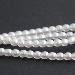 4mm Czech Glass Pearl Beads - Bridal White - Pack of 120