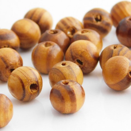 10mm Round Wooden Beads