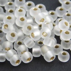 Miyuki Seed Beads 6/0 - (1F) Matt Silver Lined Crystal - 10g