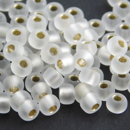 Miyuki Seed Beads 6/0 - (1F) Matt Silver Lined Crystal - 10g