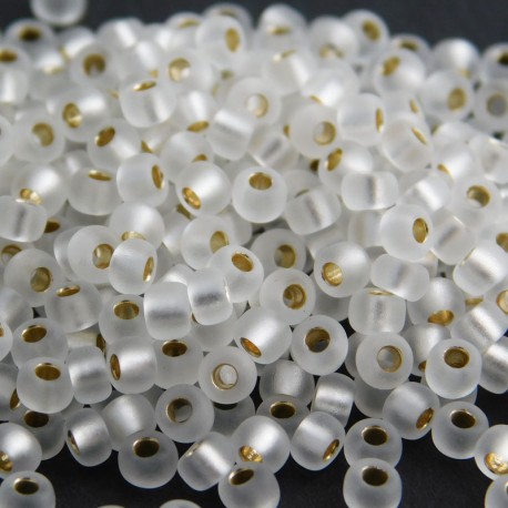 Miyuki Seed Beads 8/0 - Matt Silver Lined Crystal (1F)