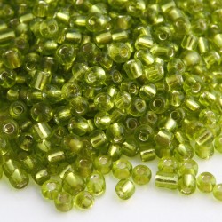Size 8/0 Value Seed Beads - Lime Green Silver Lined - 20g