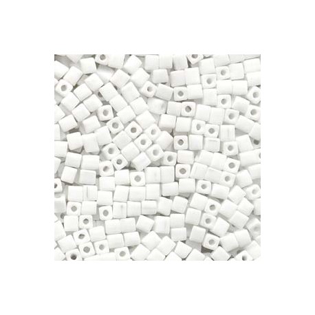 Miyuki Cube Beads 4mm - Opaque White