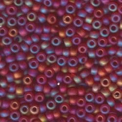Miyuki Seed Beads 6/0 - (141FR) Matt Transparent Ruby AB - 10g