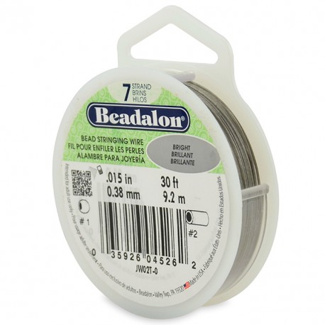 Beadalon 7 Strand 0.38mm Beading Wire Bright 9.2m