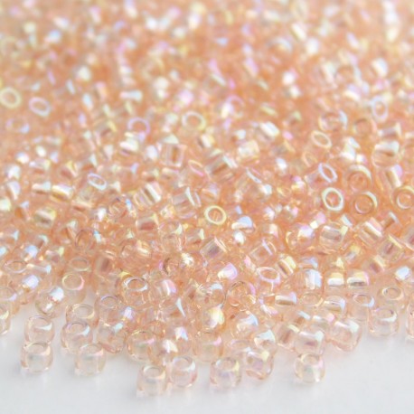Matsuno 11/0 Seed Beads - Transparent Rainbow Pale Peach