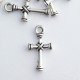 20mm Cross Charm - Antique Silver Tone - Pack of 5