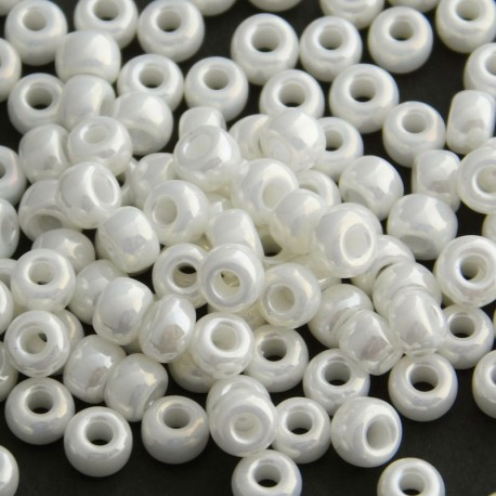 Miyuki Seed Beads Size 6 White Pearl Ceylon 10g 