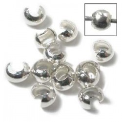 3mm Crimp Bead Covers Sterling Silver