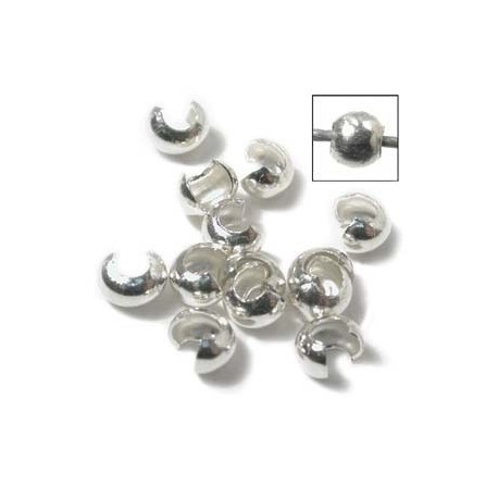 3mm Crimp Bead Covers Sterling Silver