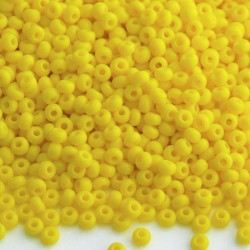 11/0 Czech Seed Beads - Opaque Yellow - 20g