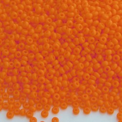 11/0 Czech Seed Beads - Opaque Orange - 20g