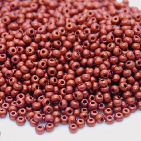 11/0 Czech Seed Beads - Bronze Fire Red - 20g