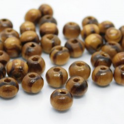 6mm Round Wooden Beads - Pack of 60