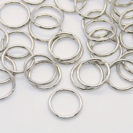 9mm Silver Tone Jump Rings - Pack of 100