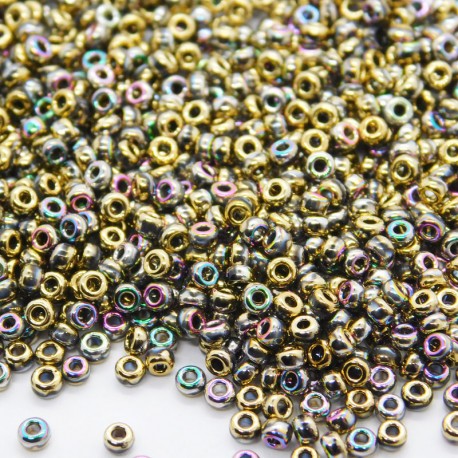 Miyuki Unions Seed Beads 11/0 - Black California Green