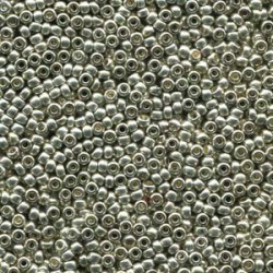 6/0 Czech Seed Beads - Metallic Silver - 20g