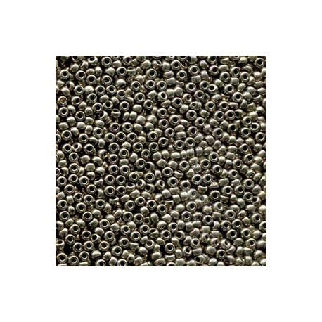 6/0 Czech Seed Beads - Metallic Chrome - 20g