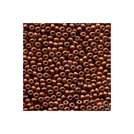 6/0 Czech Seed Beads - Crystal Bronze Fire Red - 20g