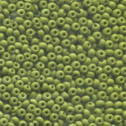 6/0 Czech Seed Beads - Opaque Olive - 20g