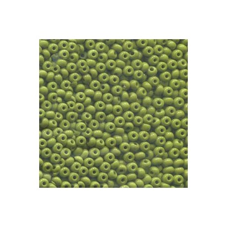 6/0 Czech Seed Beads - Opaque Olive - 20g