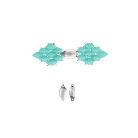 Cymbal GemDuo Magnetic Clasp - Ralaki - Ant. Silver Plate - 1 pc.