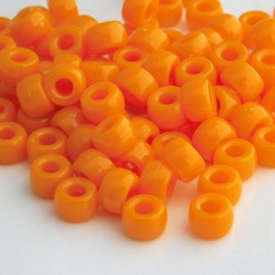 Pony Beads - Orange - Pack of 100