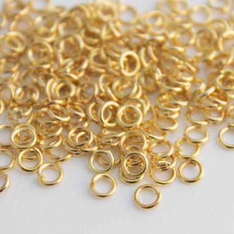 5mm Jump Rings - Gold Plated - Pack of 100