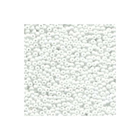 8/0 Czech Seed Beads - Chalk White Matt - 20g