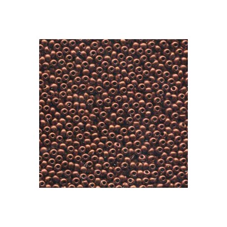 8/0 Czech Seed Beads - Bronze Fire Red - 20g