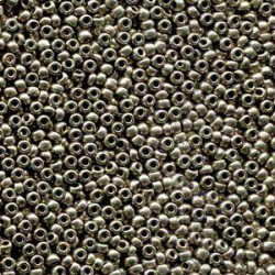 8/0 Czech Seed Beads - Metallic Chrome - 20g