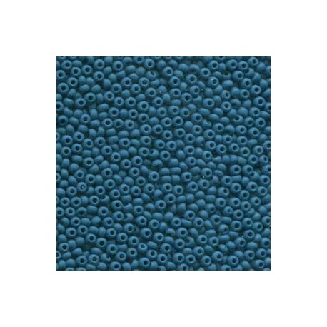 8/0 Czech Seed Beads - Opaque Denim Matt - 20g