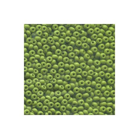 8/0 Czech Seed Beads - Op. Olive Green - 20g