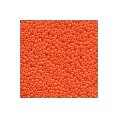 8/0 Czech Seed Beads - Opaque Orange - 20g