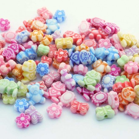 Mixed Shape Children's Acrylic Beads