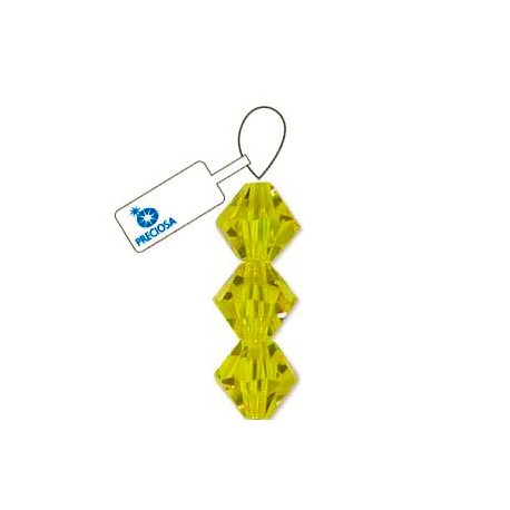 Preciosa 6mm Bicone Beads - Citrine - Pack of 21