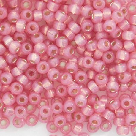 Miyuki Seed Beads 8/0 - Dyed Dark Rose S/L Alabaster - 10g