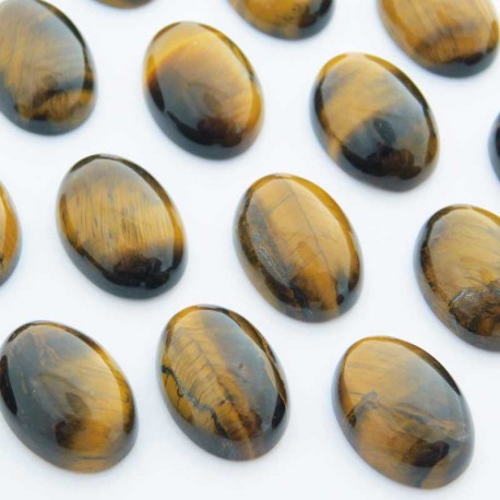 Tiger's Eye Gemstone Cabochon - 14mm x 10mm - Pack of 1