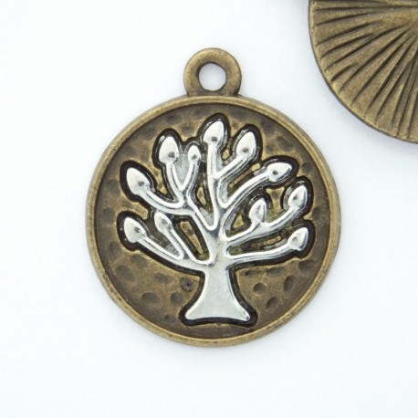 23mm Tree of Life Charm - Bronze Tone - Pack of 1
