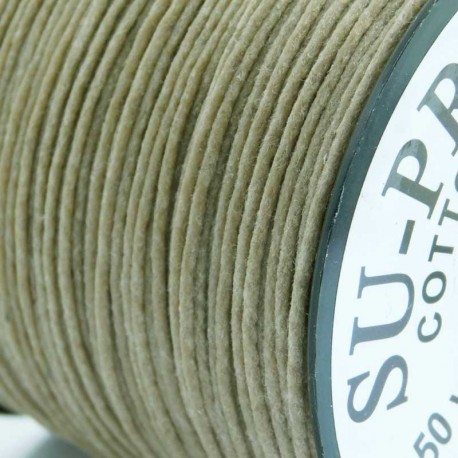 1mm Premium Waxed Cotton Cord - Natural - per metre
