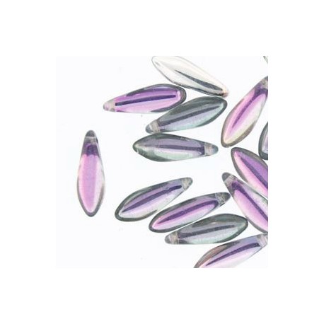 Backlit Dagger Beads 5mm x 16mm - Pink Mist - Pack of 10