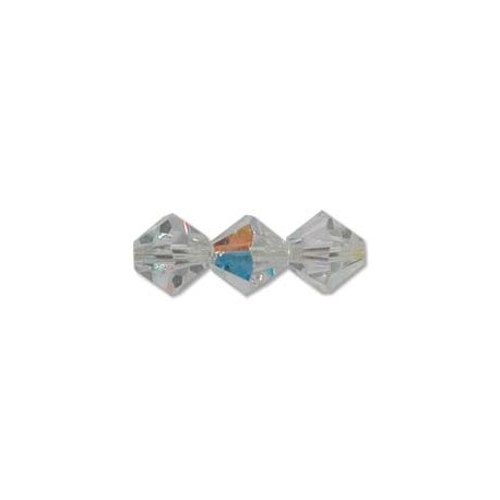 Preciosa 6mm Bicone Beads - Crystal AB - Pack of 72