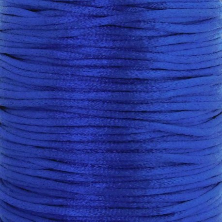 2mm Satin Rattail Cord - Blue - 5m